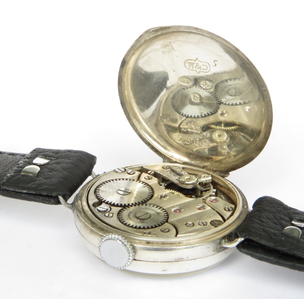 Gents silver WW1 Marconi trench watch, 1917 View IV