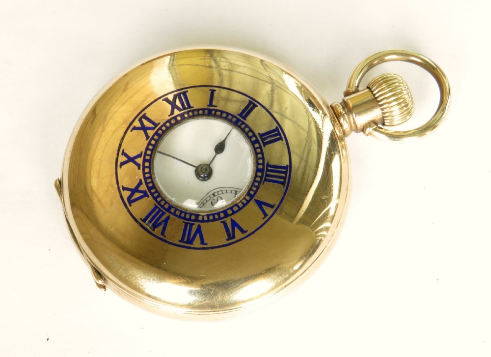 Antique half hunter pocket watch
