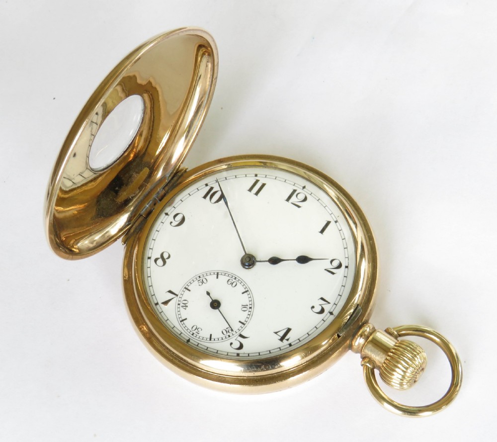Antique half hunter pocket watch View III