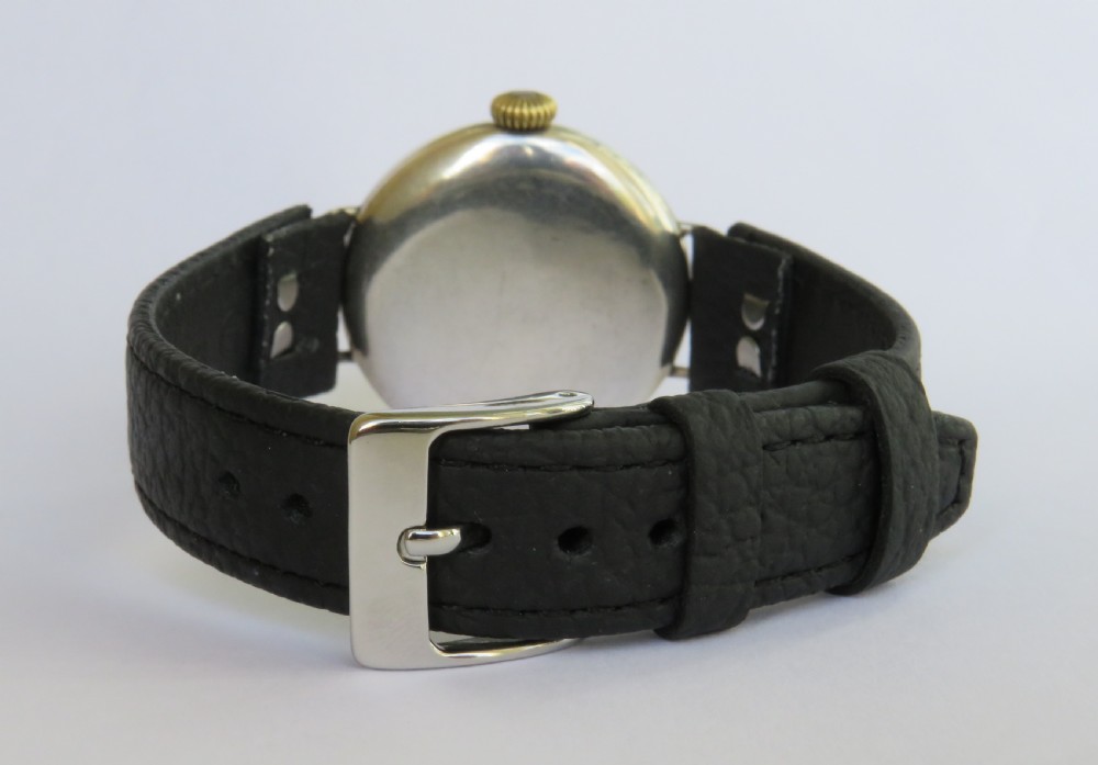 Gents antique silver Arcadia wrist watch, 1929 View VI