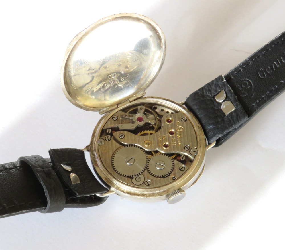 Gents antique silver Switana wrist watch View III