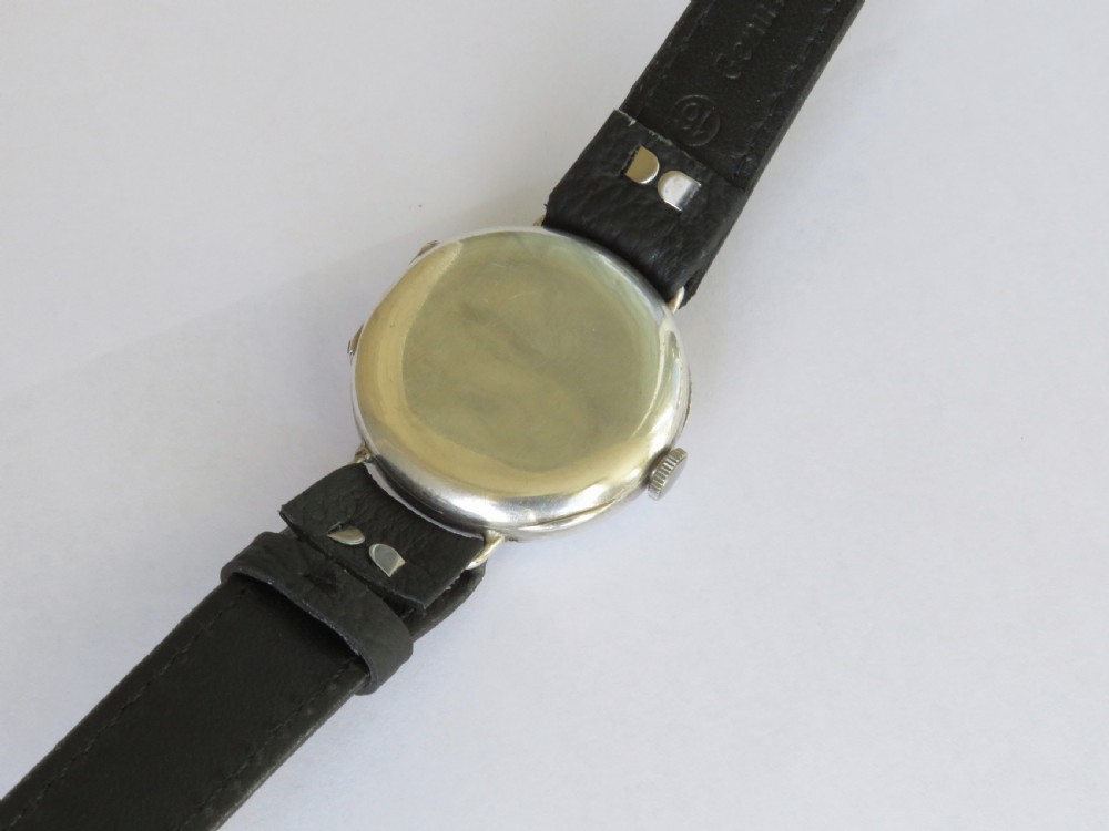 Gents antique silver Switana wrist watch View V