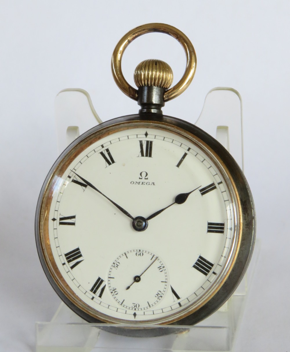 Antique gun metal Omega pocket watch, 1912