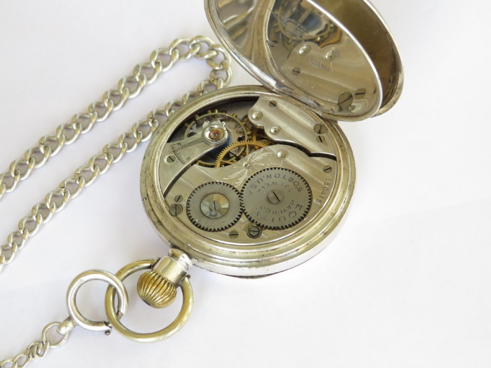1938 silver Equity Watch Company pocket watch View III