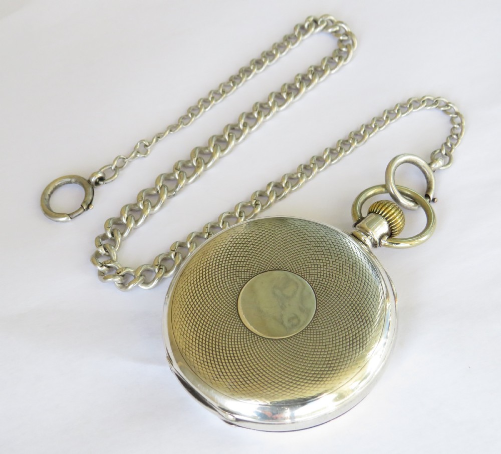 1938 silver Equity Watch Company pocket watch View IV