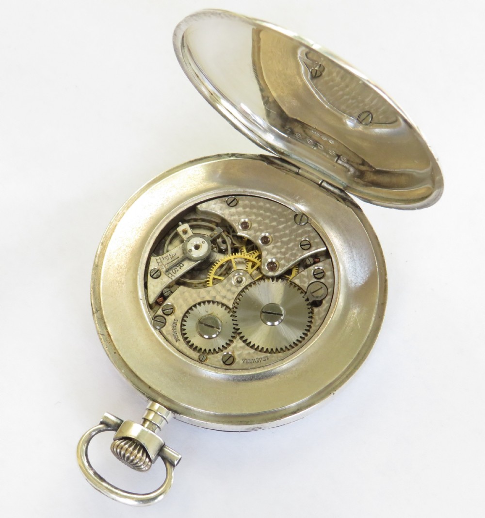 Silver 1920s Arcadia pocket watch View II