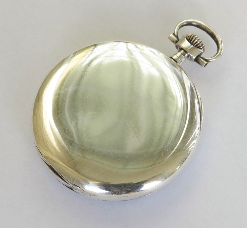 Silver 1920s Arcadia pocket watch View IV