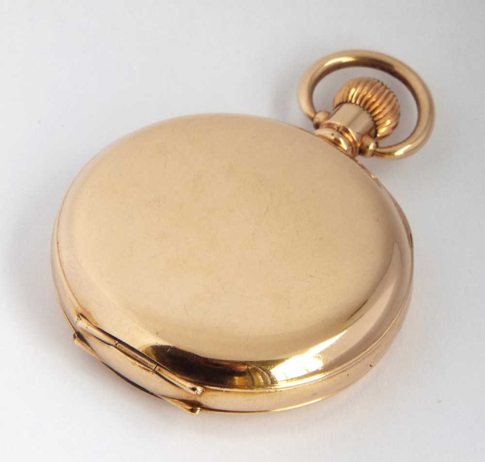 1920s Swiss full hunter pocket watch. View III