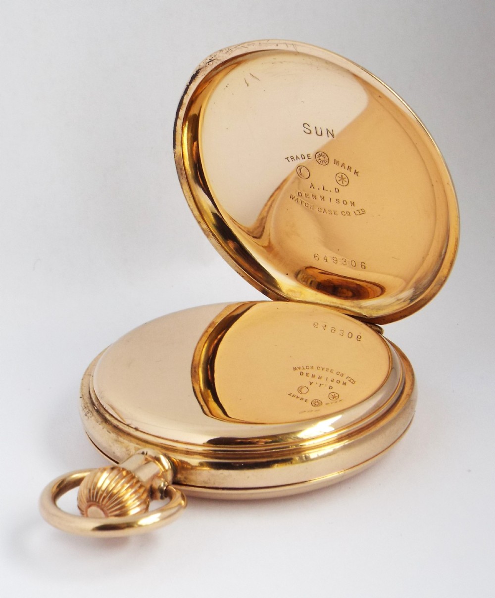 1920s Swiss full hunter pocket watch. View IV