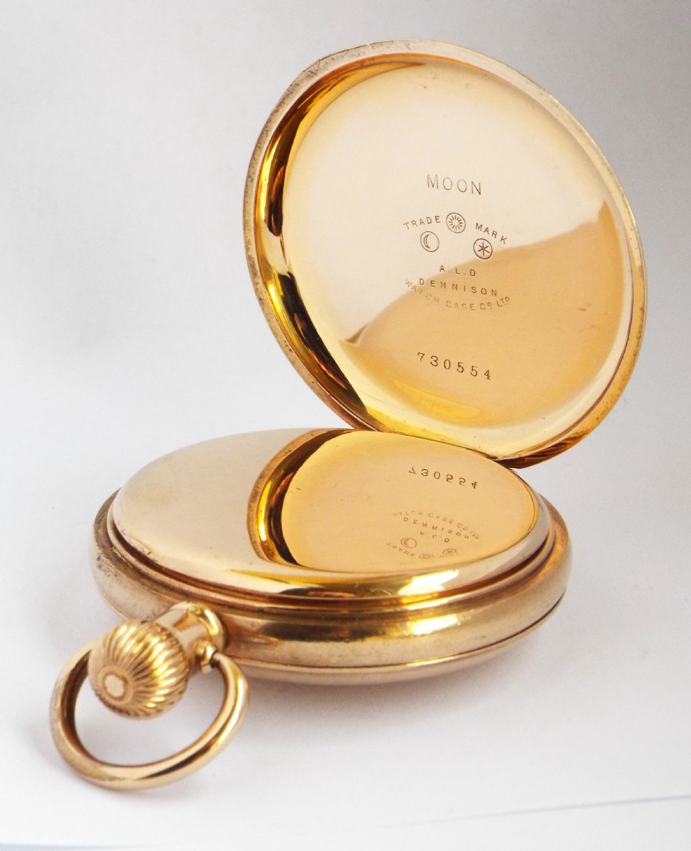 A vintage 1920s Swiss half hunter pocket watch. View IV