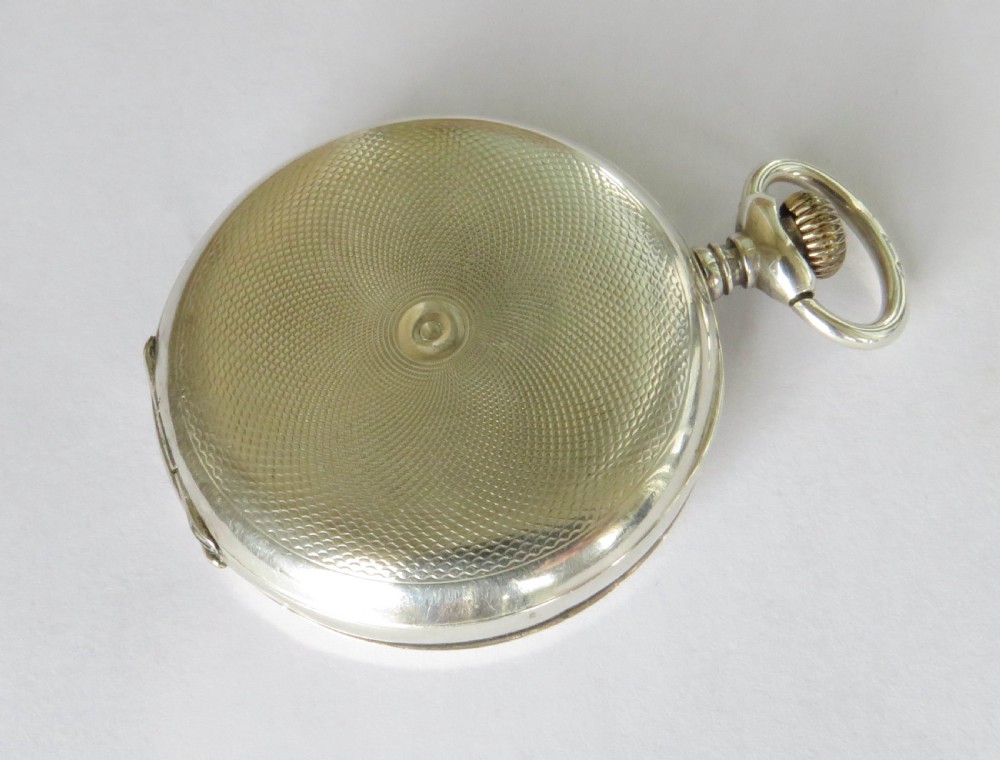 Antique silver Omega full hunter fob watch View VI