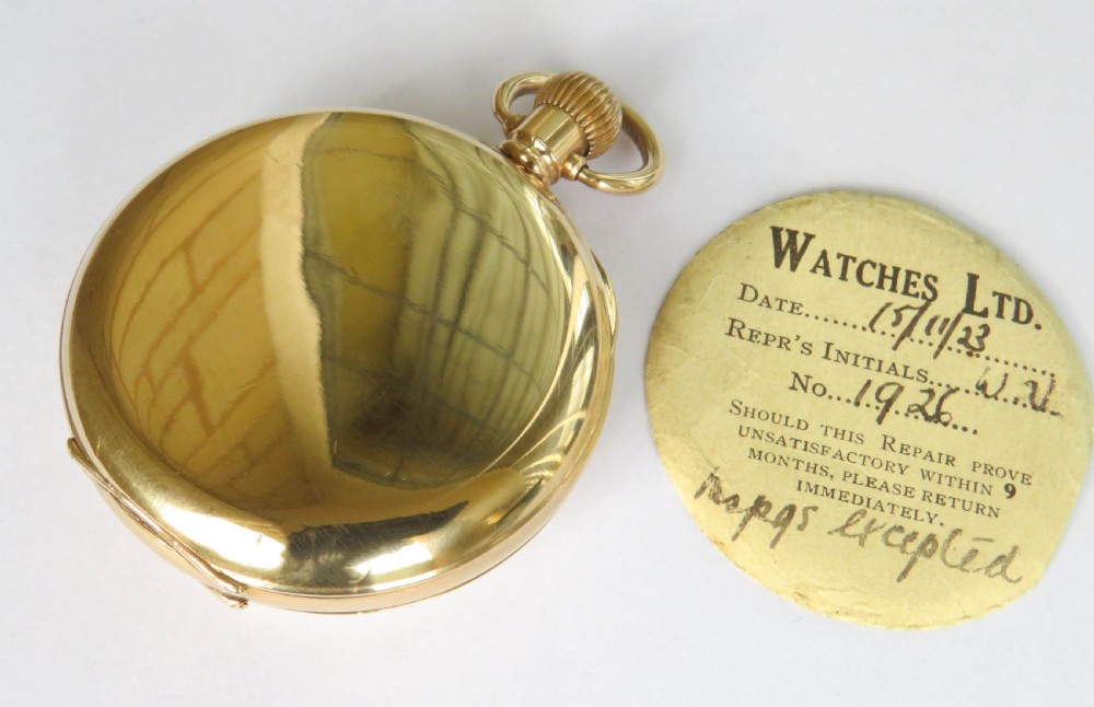 Waltham Traveler full hunter pocket watch, 1912 View V