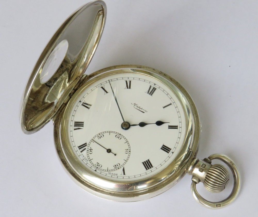 1930s silver Vertex half hunter pocket watch for Mappin View III