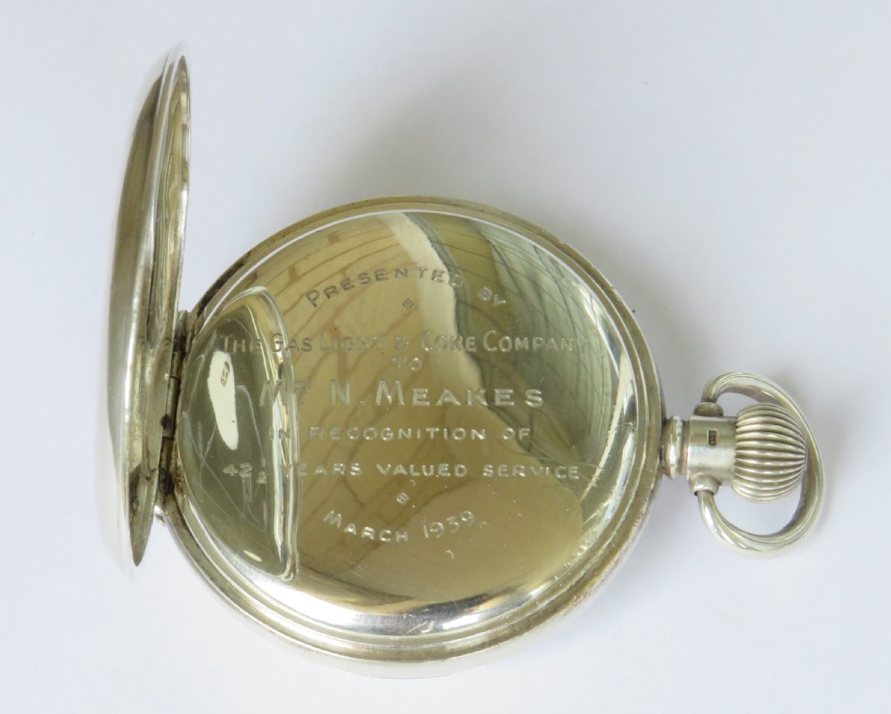 1930s silver Vertex half hunter pocket watch for Mappin View V