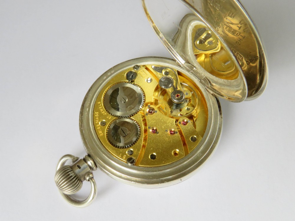 1930s silver Vertex half hunter pocket watch for Mappin View VI