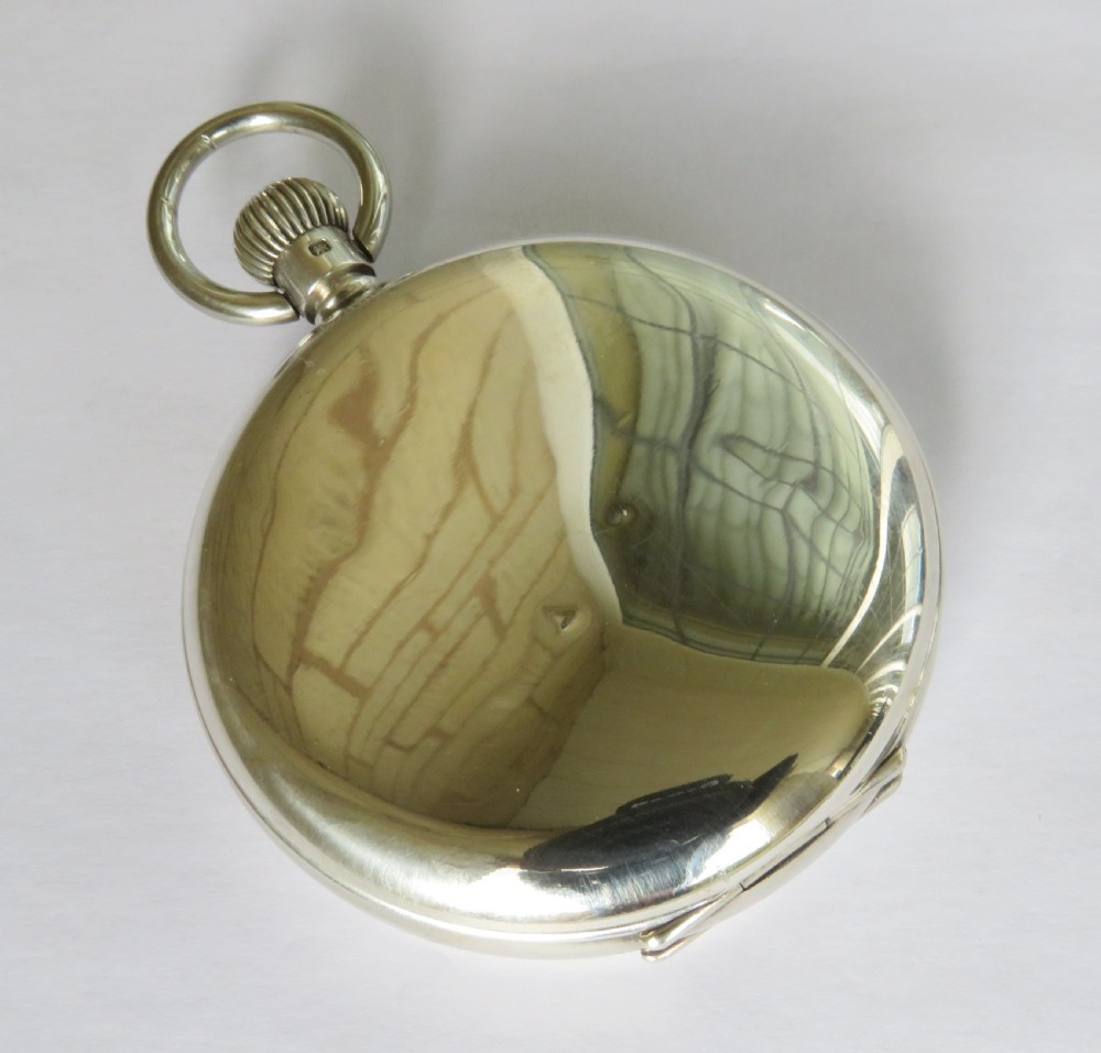 Antique silver Cyma full hunter pocket watch for J W Benson View VI
