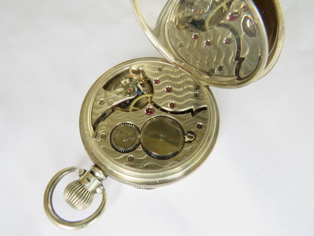 Antique silver Rode Watch Company pocket watch View III