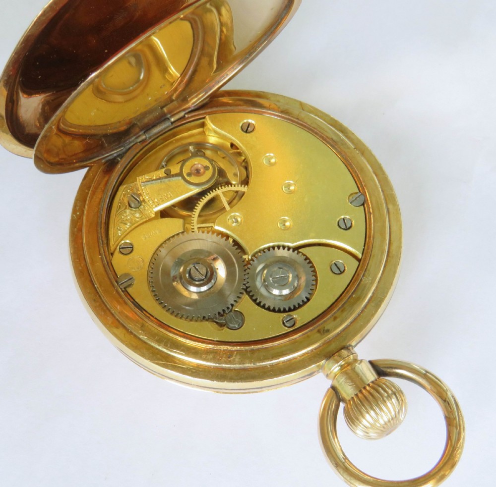 Antique Omega half hunter pocket watch View V