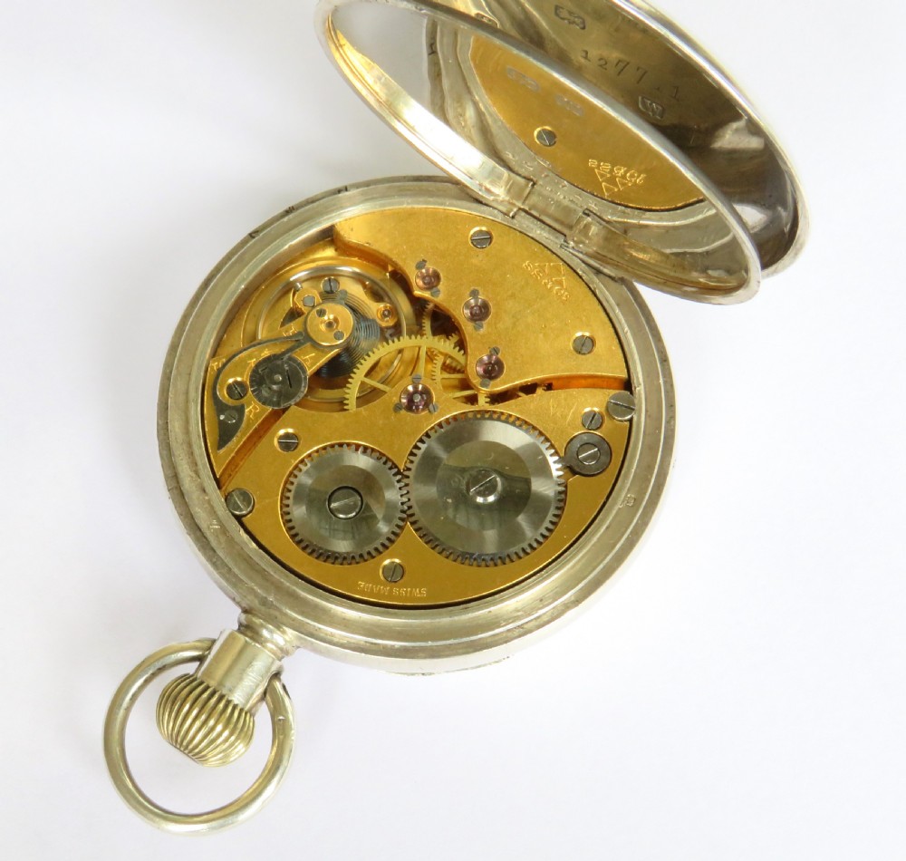 Antique Stauffer & Co silver pocket watch View IV