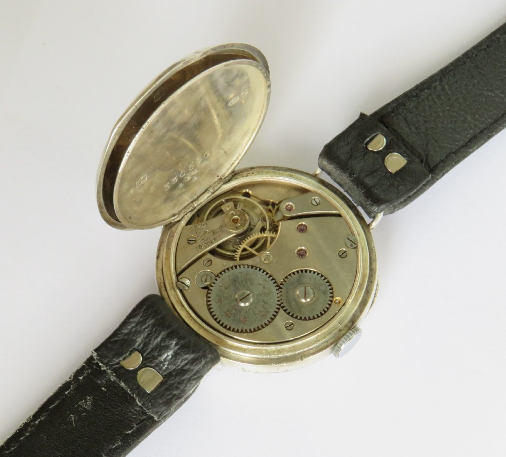 Gents silver WW1 Cyma Chronometre wrist watch View IV