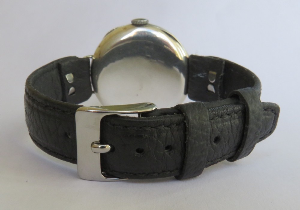 Gents silver WW1 Cyma Chronometre wrist watch View VI