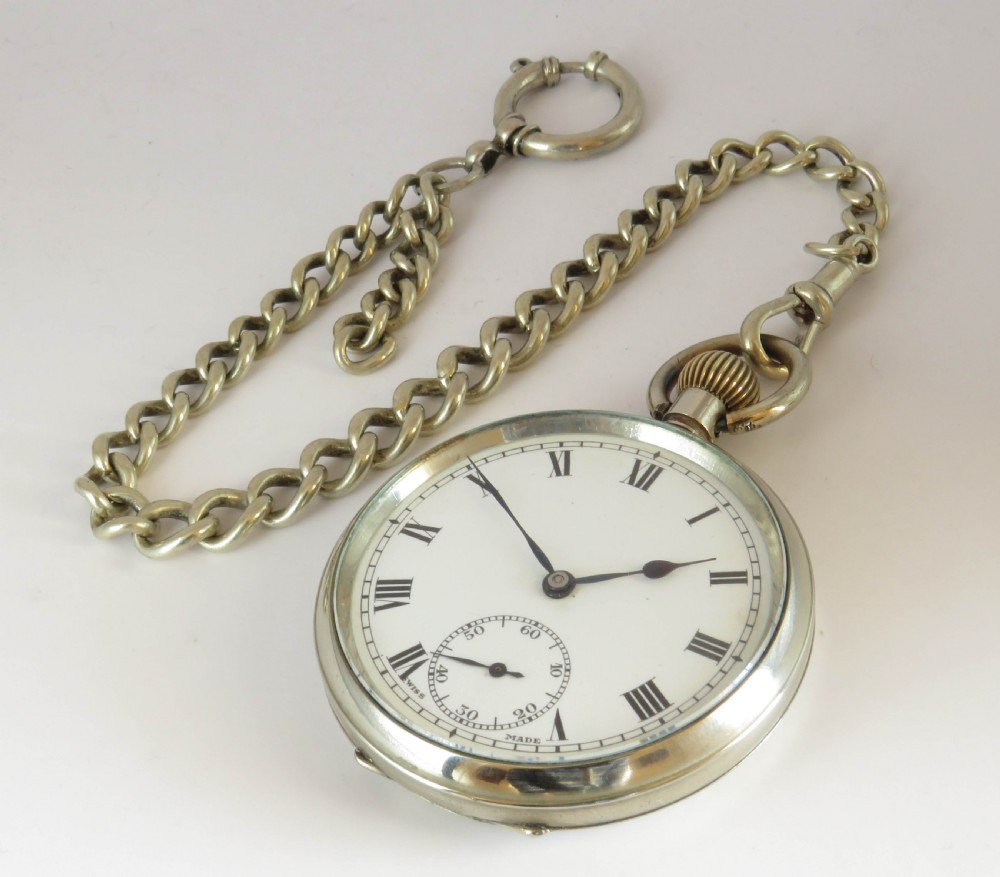 Antique Koh-I-Noor pocket watch with chain View II