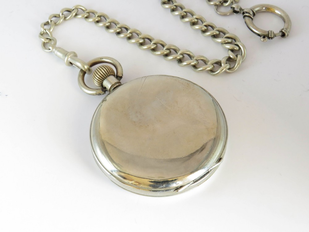 Antique Koh-I-Noor pocket watch with chain View V