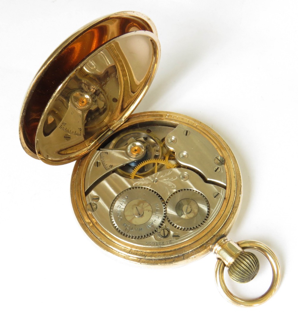 Antique Waltham Equity full hunter pocket watch, 1917 View IV