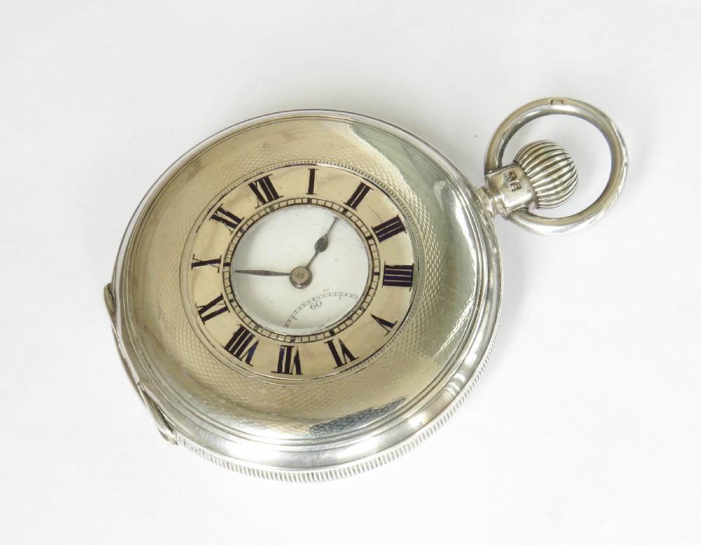Antique silver Dreadnought pocket watch by Leal Chatelain & Cie