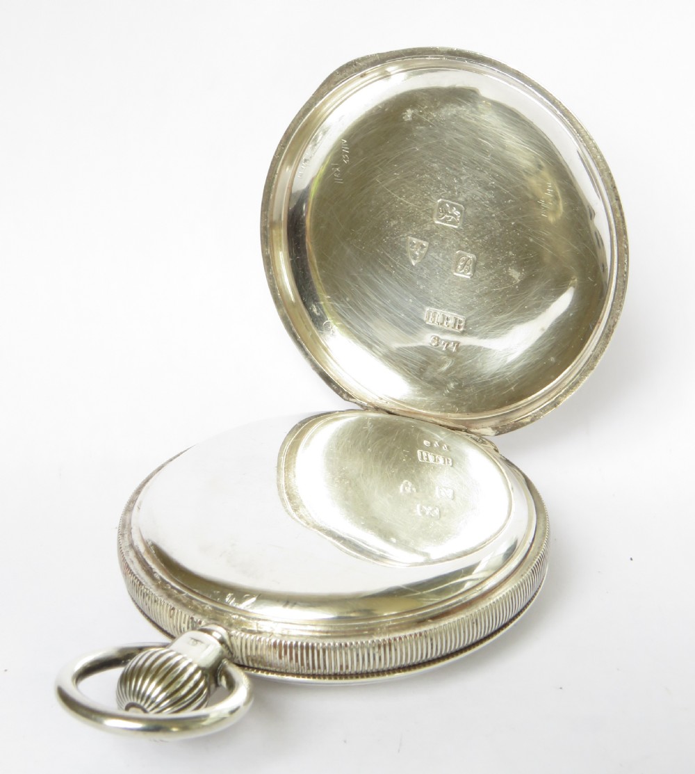 Antique silver Dreadnought pocket watch by Leal Chatelain & Cie View IV