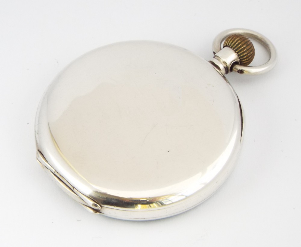 Antique Swiss silver pocket watch, 1917. View II