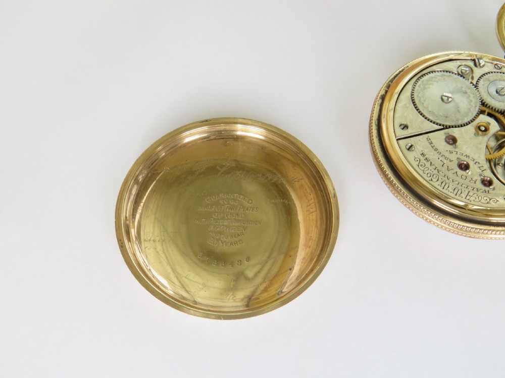 Antique Waltham Royal pocket watch, c1894 View IV