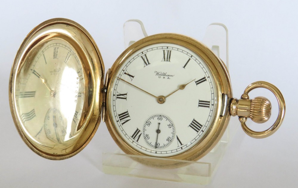 Waltham Traveler full hunter pocket watch, 1908