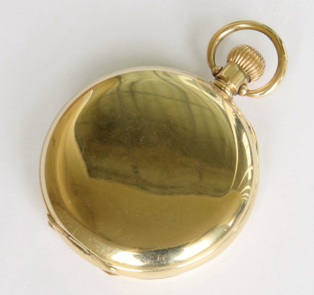 Waltham Traveler full hunter pocket watch, 1908 View V