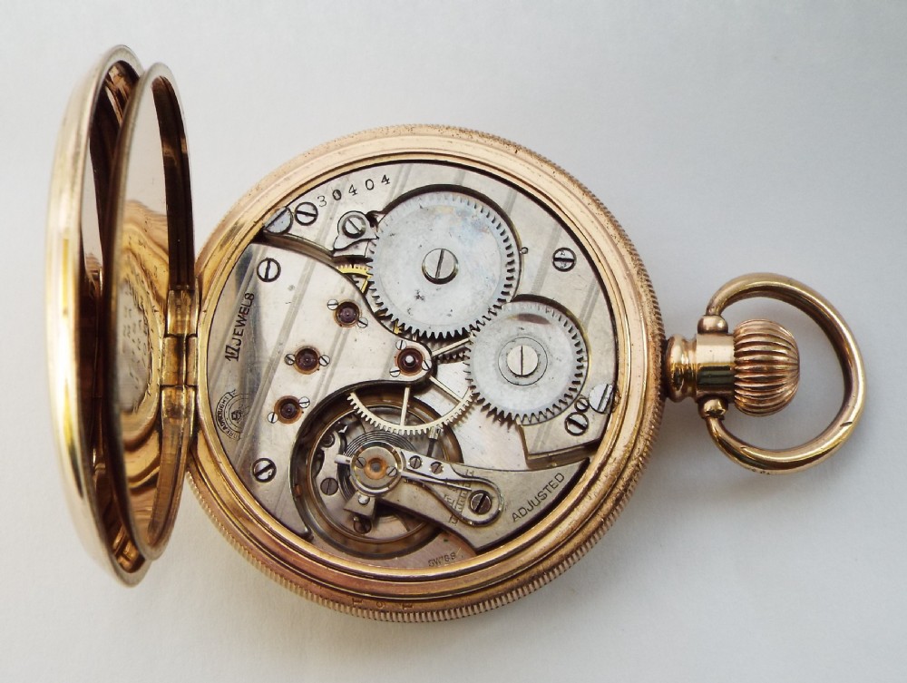 Antique Electa Dreadnought pocket watch. View V