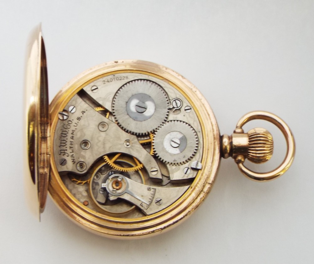 Waltham half hunter pocket watch, 1921. View VI