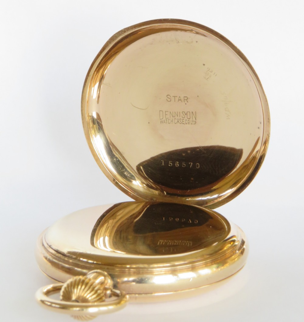 Antique Cyma hunter pocket watch for J W Benson. View IV