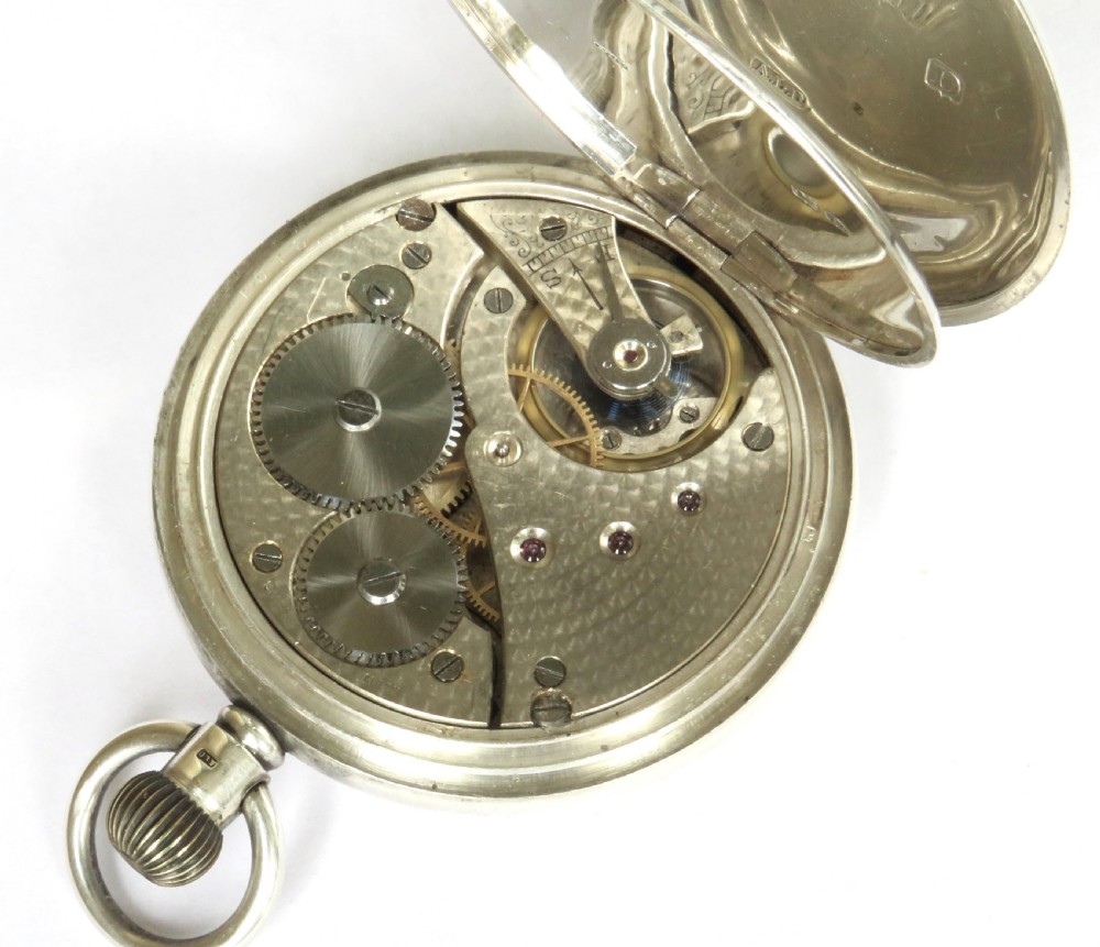 Antique silver half hunter pocket watch, Fattorini View V