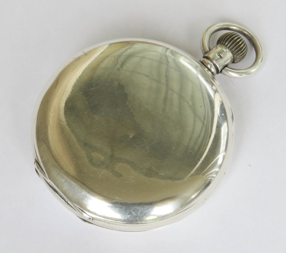 Antique silver half hunter pocket watch, Fattorini View VI