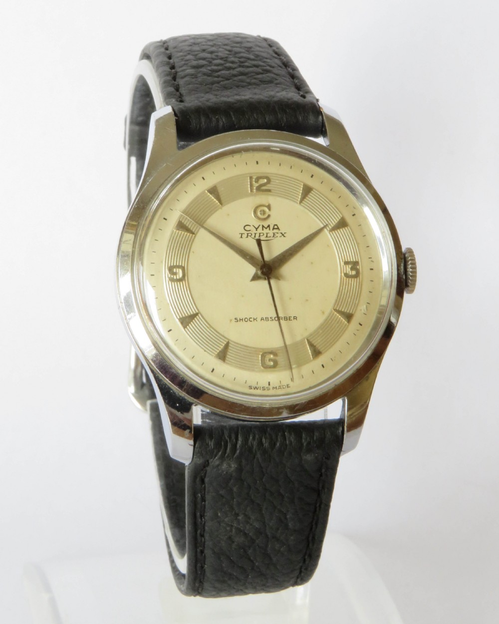 Gents 1950s Cyma Triplex wristwatch View II