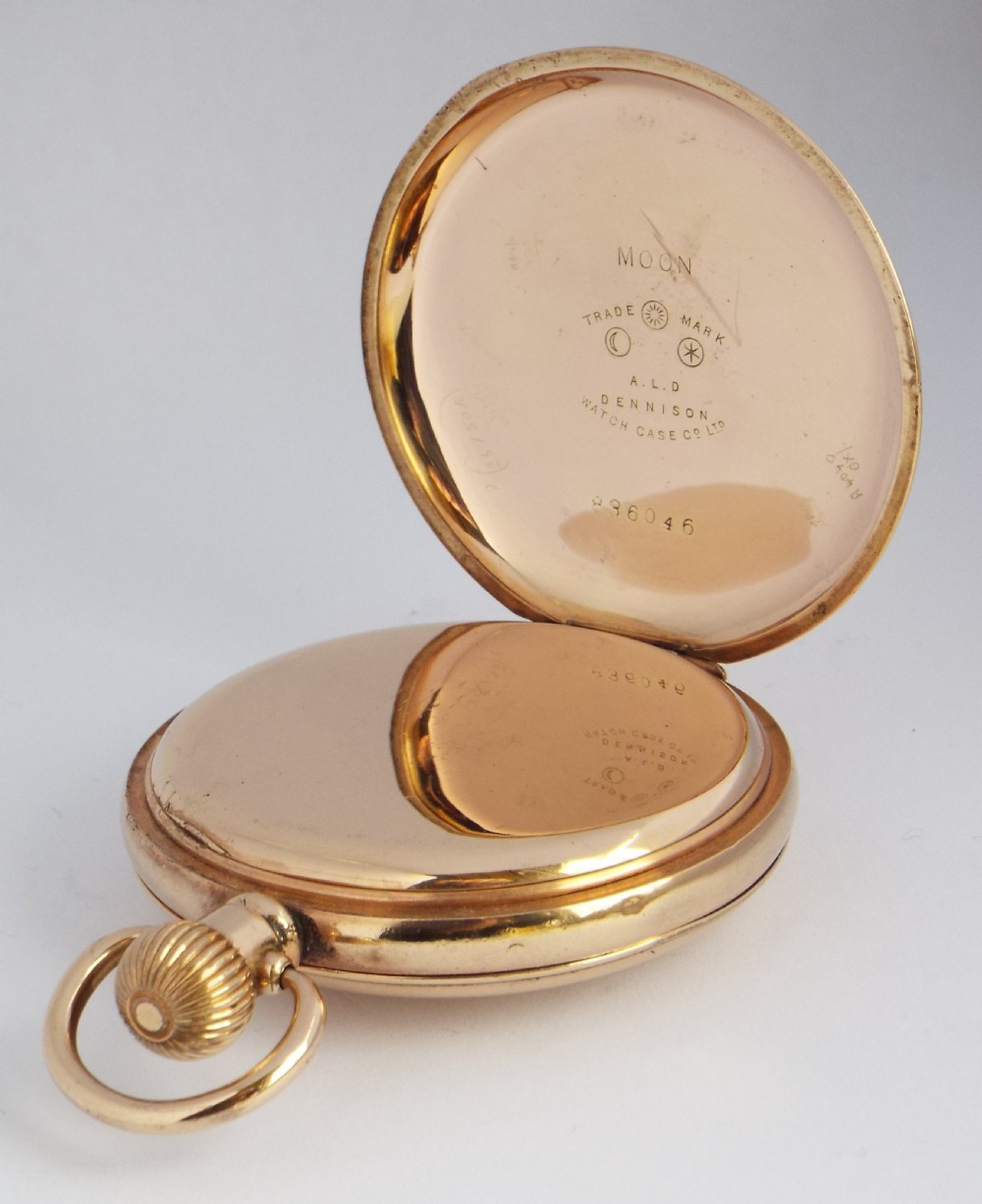Antique Waltham half hunter pocket watch, 1911. View IV