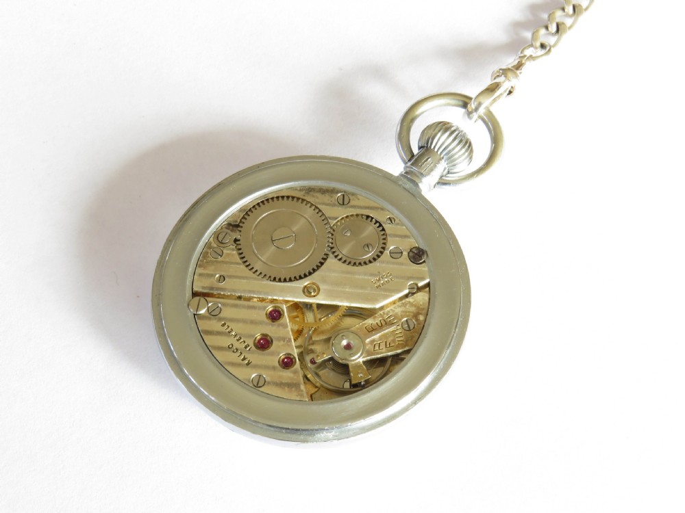 Pocket Watch : 1930s Ralco pocket watch and chain View III