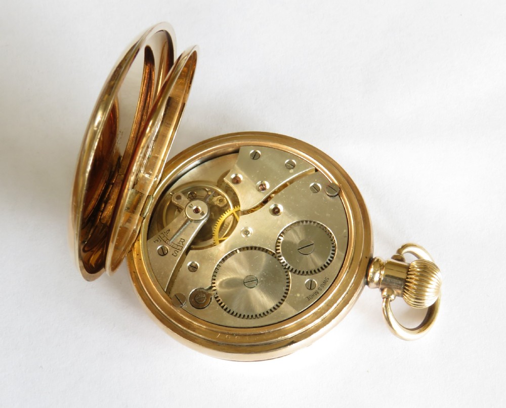 1930s Vertex Revue half hunter pocket watch View IV
