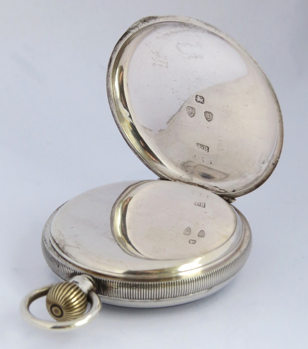 Antique silver Waltham pocket watch, 1898. View III