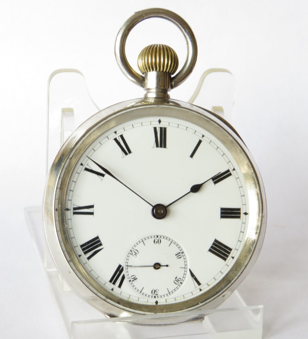 Antique silver Dimier Freres pocket watch, 1909 View II