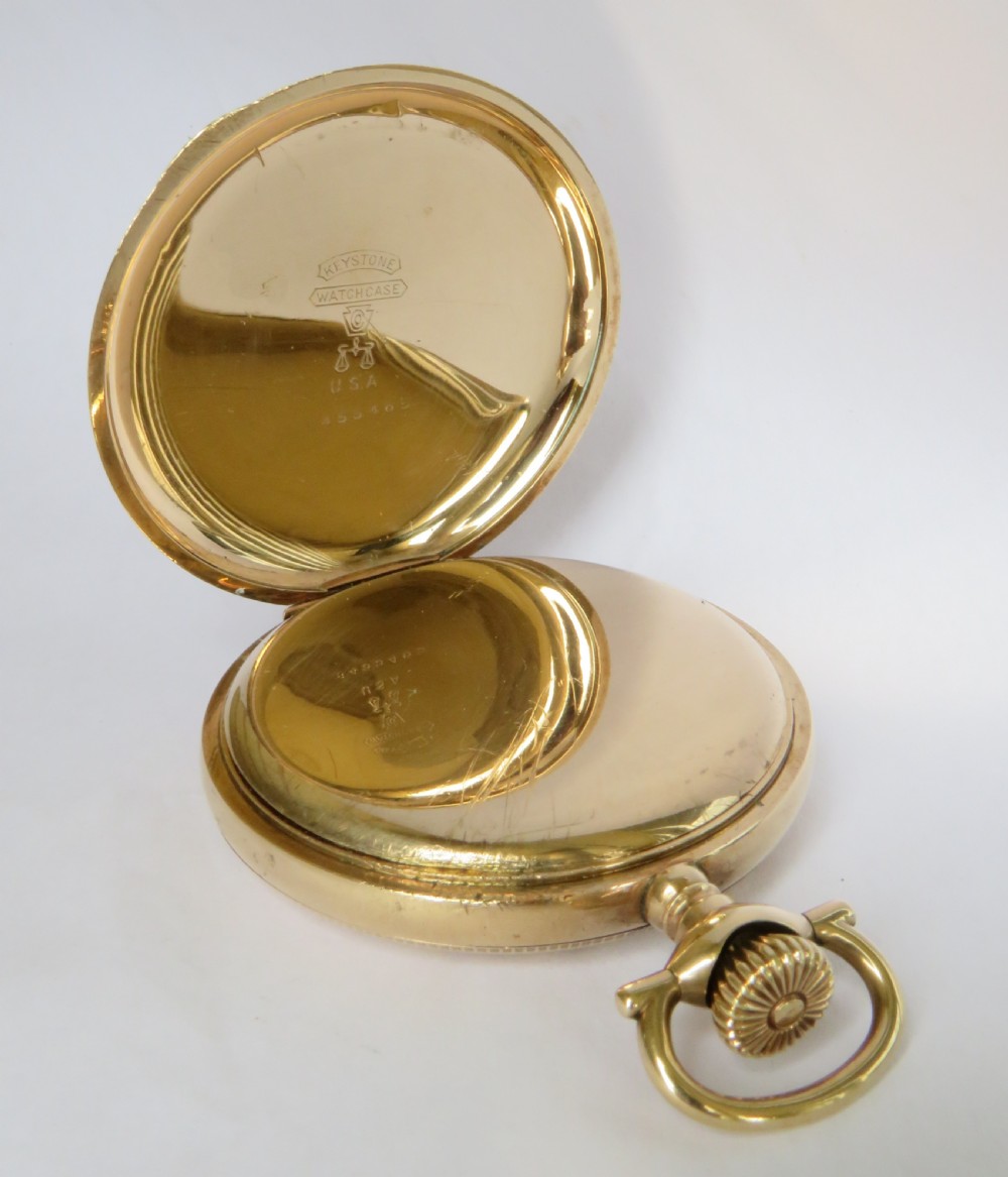 Antique Elgin full hunter pocket watch, 1913 View IV