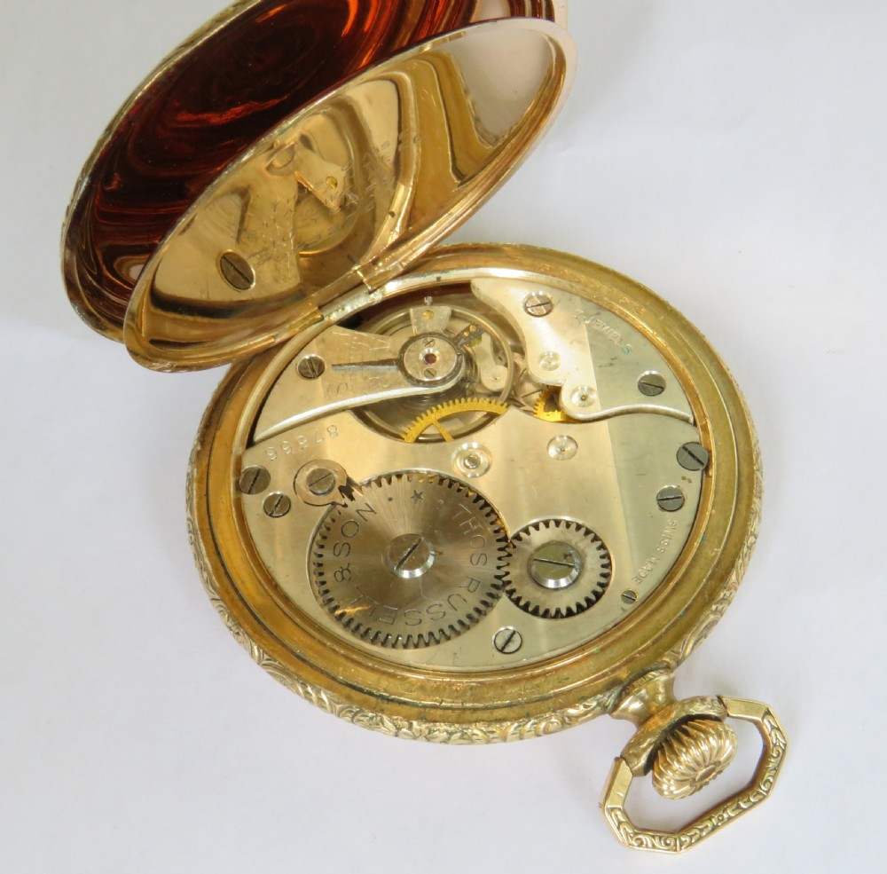 1930s Thomas Russell full hunter pocket watch View II