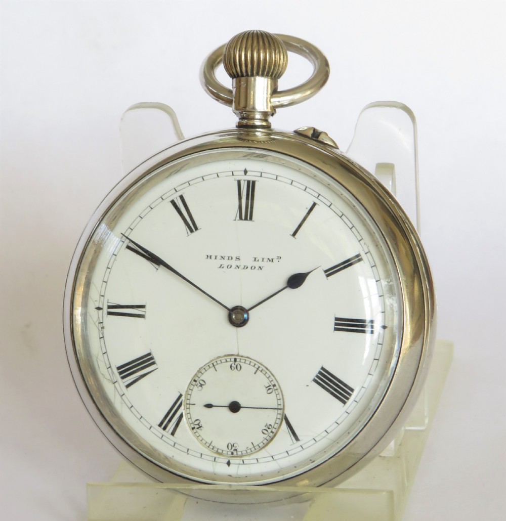 Antique silver pocket watch, Errington for Hinds
