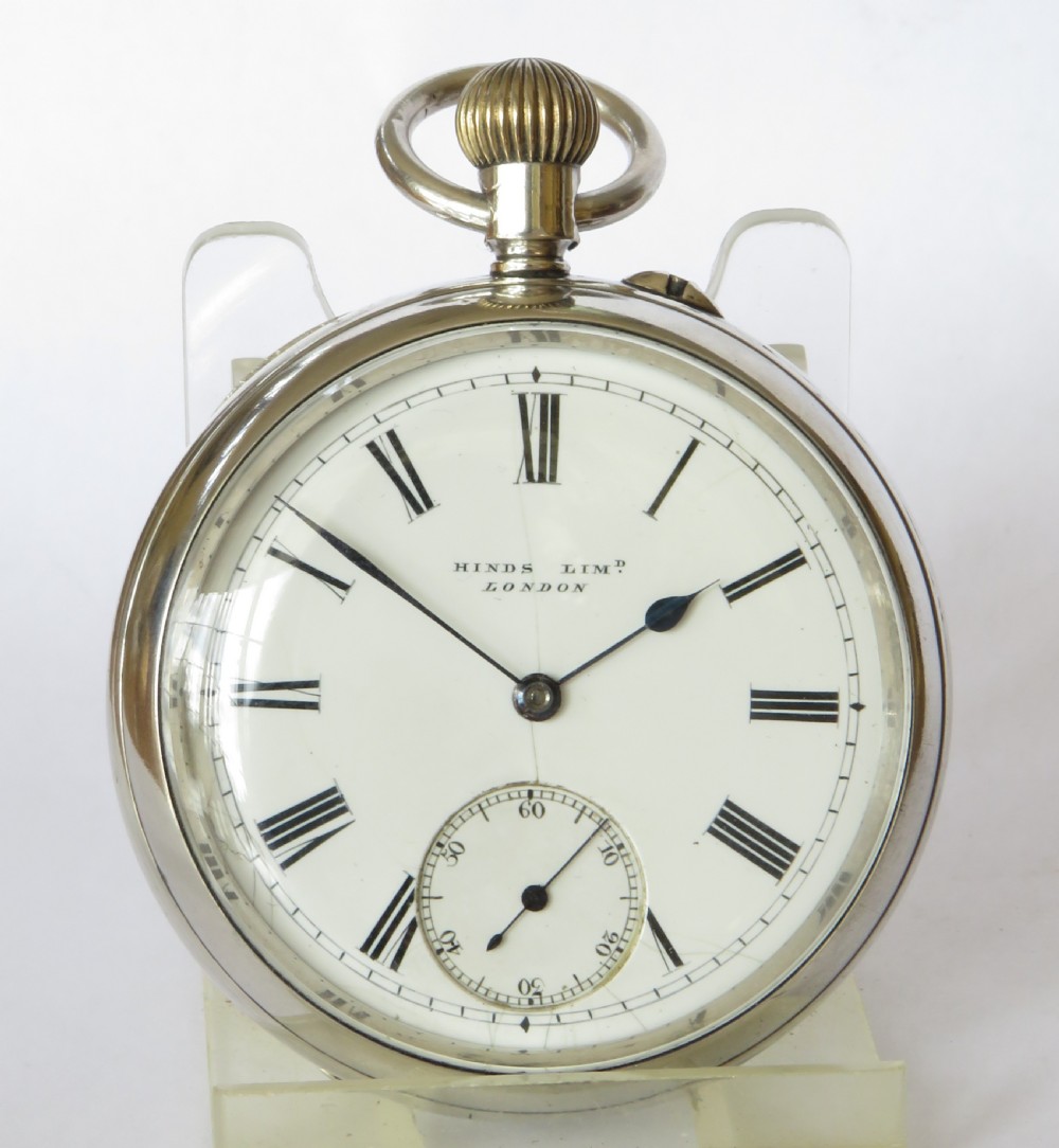 Antique silver pocket watch, Errington for Hinds View II