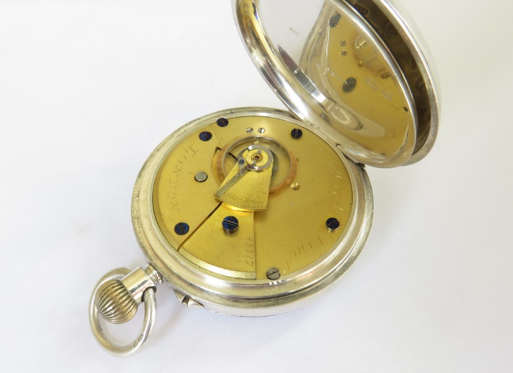 Antique silver pocket watch, Errington for Hinds View IV